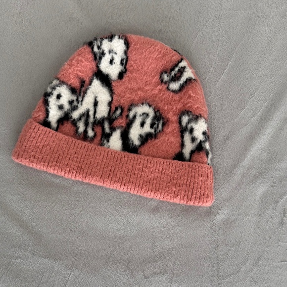 Celine Pink Puppy Wool Beanie Hat - Picture 1 of 4